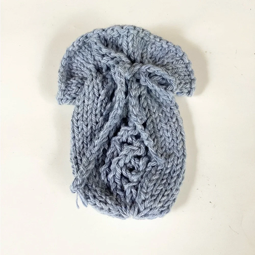Soap Saver Bag Pouch Hand Crafted Denim Blue Cotton Bath Essential Exfoliating